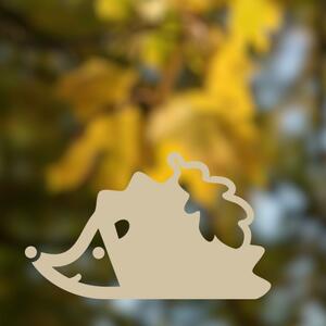 Pieris design Ježko - jesenná nálepka na okno limetková