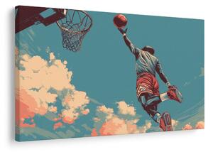 Obraz basketbalový skok k oblohe