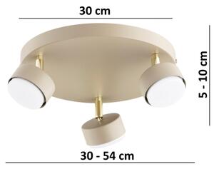 Brilagi - LED Bodové svietidlo MONO 3xGX53/30W/230V béžová/zlatá