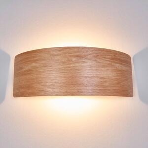 Nástenné LED svetlo Rafailia 33 cm drevo