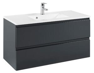SKRINKA S UMÝVADLOM, grafitová, sivá, 100 cm Held - Kúpeľňové skrinky, Online Only