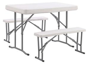 SKLADACÍ PIKNIK SET (stôl + 2x lavica) (Malý skladací plastový pivný set (stôl+2x lavica))