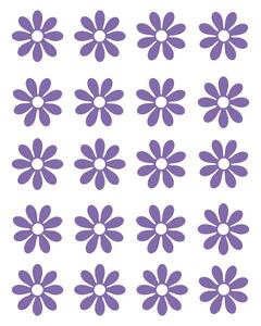 Pieris design Malé kvety - Nálepky na okno lila