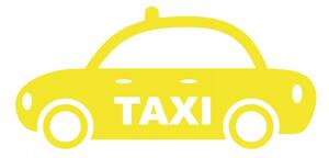 Pieris design Taxi - samolepka na zeď strieborná