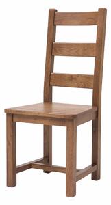 Dubová lakovaná stolička Ladder Back rustik