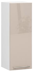 Ak furniture Závesná kuchynská skrinka Olivie W 30 cm biela/cappuccino