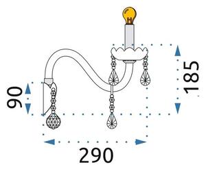 Toolight - Nástenná lampa Pure - transparentná - 300757