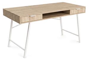 Ak furniture Písací stôl Arden 120 cm biely/dub Sonoma