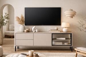 TV stolík Harmona 160 cm s osvetlením - kašmírová