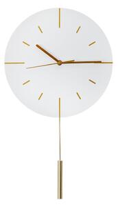 Nástenné hodiny s kyvadlom pr. 30 cm 1xAA biela/zlatá