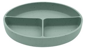 Tanier delený s prísavkou Platinum Silicone Sage