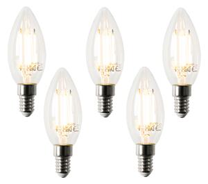 Sada 5 inteligentných LED žiaroviek E14 B35 4,5W 470 lm 2700K