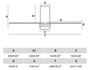 FARO 33832WT-1TW- LED Stm. vent. MINI PUNT TUB S 10W/230V biela pr. 90 cm WT + DO