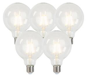 Sada 5 stmievateľných LED žiaroviek E27 G95 5W 470lm 2700K