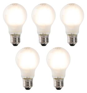 Sada 5 stmievateľných LED žiaroviek E27 s mliečnym sklom 4W 320lm 2700K