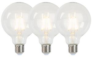 Sada 3 stmievateľných LED žiaroviek E27 G95 5W 470lm 2700K
