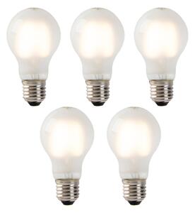 Sada 5 LED žiaroviek E27 s vláknom mliečne sklo A60 2W 180lm 2700K