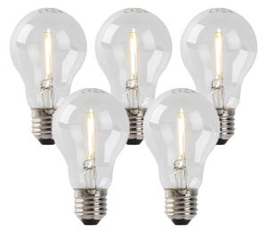 Sada 5 LED žiaroviek E27 A60 1W 80lm 2200K