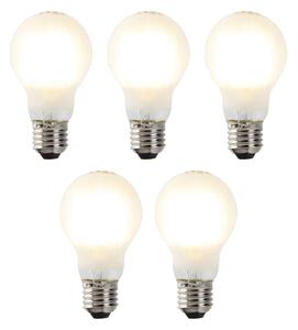 Sada 5 stmievateľných LED žiaroviek E27 A60 matná 7W 806lm 2700K