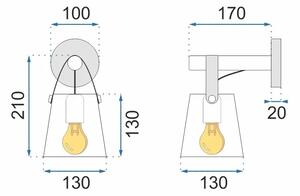 Toolight - Nástenná lampa Scandi - biela - APP467-1W