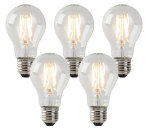 Sada 5 LED žiaroviek E27 číre 3W 250lm 2200K