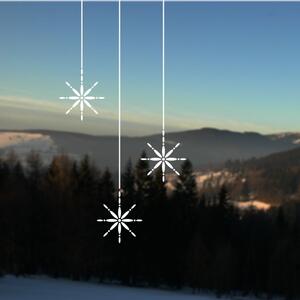 Pieris design Perlové ozdoby - Vianočné nálepky na okno čierna