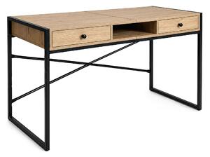 Ak furniture Písací stôl Elonis 123 cm dub Artisan/čierny