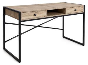 Ak furniture Písací stôl Elonis 123 cm dub Sonoma/čierny
