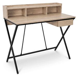 Ak furniture Písací stôl Flexo 100 cm dub Sonoma/čierny
