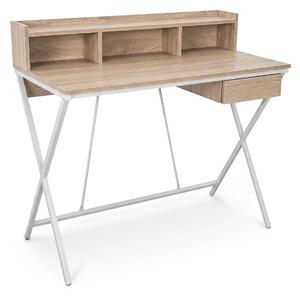 Ak furniture Písací stôl Flexo 100 cm dub Sonoma/biely