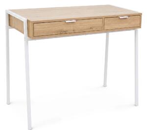 Ak furniture Písací stôl Zentia 100 cm biely/dub Artisan