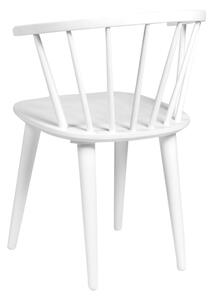 Biela jedálenská stolička z dreva kaučukovníka Rowico Carmen