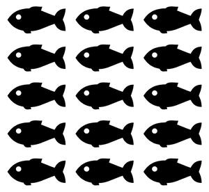 Pieris design Ryby a rybičky - sada samolepiek na stenu žltá medová