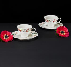 Porcelánová kávová súprava Rosalia | romantické šálky na kávu