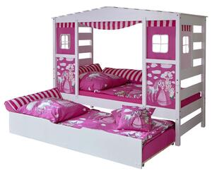 DOMČEKOVÁ POSTEĽ, 90/200 cm, drevo, biela, pink MID.YOU - Online Only detský nábytok, Online Only