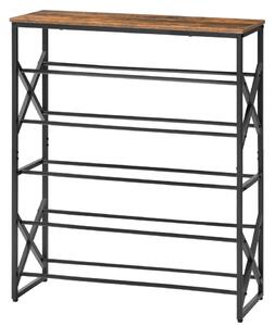 Botník Vasagle Tres 75 cm čierny/hnedý