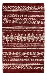 Červeno-biely bavlnený koberec Webtappeti Ethnic, 55 x 110 cm