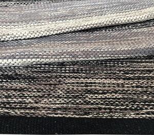 Čierno-sivý bavlnený koberec Webtappeti Happy, 55 x 140 cm