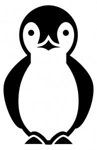 Pieris design Tučniak - nálepka na stenu biela
