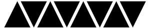 Pieris design Trojuholníky - samolepiace bordúra čierna