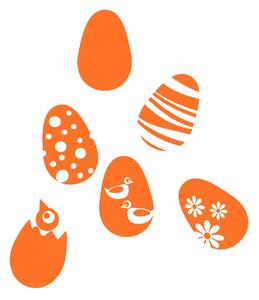 Pieris design Veľkonočné vajíčka - nálepky na okno biela
