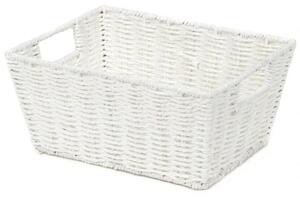 Compactor Ručne pletený košík ETNA, 31 x 24 x 14 cm, biela