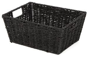 Compactor Ručne pletený košík ETNA, 31 x 24 x 14 cm, čierna