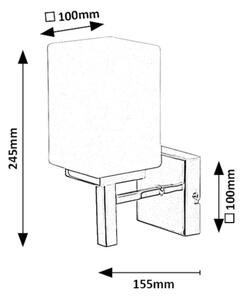 Rabalux 71059 - Kúpeľňové nástenné svietidlo ZENKAI 1xE14/10W/230V IP44 chróm