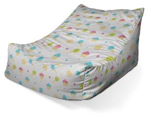 Sablio Sedací vak Lounge Zmrzlinky a muffiny - 80 x 95 x 50 cm