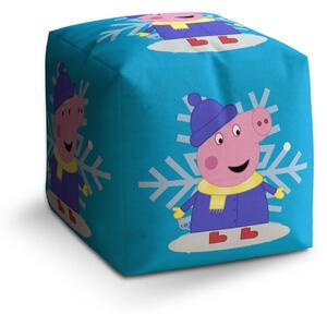 Sablio Taburet Cube Prasiatko Pepina Vločka - 40x40x40 cm
