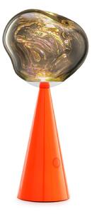 Tom Dixon LED stolová lampa na batérie Melt fluoro/červená Výška 29 cm IP44, Červená, Obývacia izba / jedáleň, Plast, Dizajn, Stojacie svietidlo