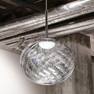 Tom Dixon LED závesné svietidlo Whirl, strieborná, 30 cm plast stmievateľné, Chrómová / strieborná, Obývacia izba / jedáleň, Plast, Dizajn, Závesné svietidlo