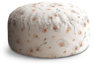 Sablio Taburet Circle Biela orchidea: 38x48 cm