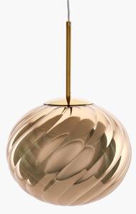 Tom Dixon LED závesné svietidlo Whirl, zlatá, 30 cm, plast, stmievateľné, Mosadz / zlato, Obývacia izba / jedáleň, Plast, Dizajn, Závesné svietidlo